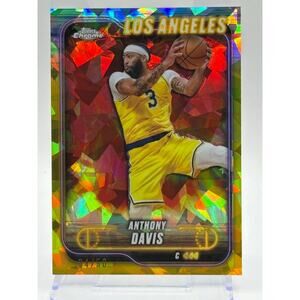 2024-25 Topps Chrome Sapphire Anthony Davis Gold Sapphire Refractor 34/50 Lakers